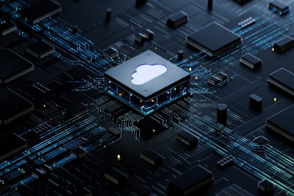 Cloud computing and network security concept, 3d rendering,conceptual image.